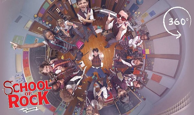Για να προωθήσει την κυκλοφορία του τότε μουσικού του Broadway, του School of Rock, ο συνθέτης Andrew Lloyd Webber κυκλοφόρησε ένα 360 ° διαδραστικό μουσικό βίντεο για το τραγούδι "You're In The Band." Με χαρακτηριστικά από το cast της παραγωγής και μέσα τα αστεία που περιελάμβαναν σχέδια των χαρακτήρων από τις γάτες και το φάντασμα της όπερας στον μαυροπίνακα, το βίντεο πήγε πάνω και πέρα ​​με την εμπλοκή και τον αριθμό των προβολών.